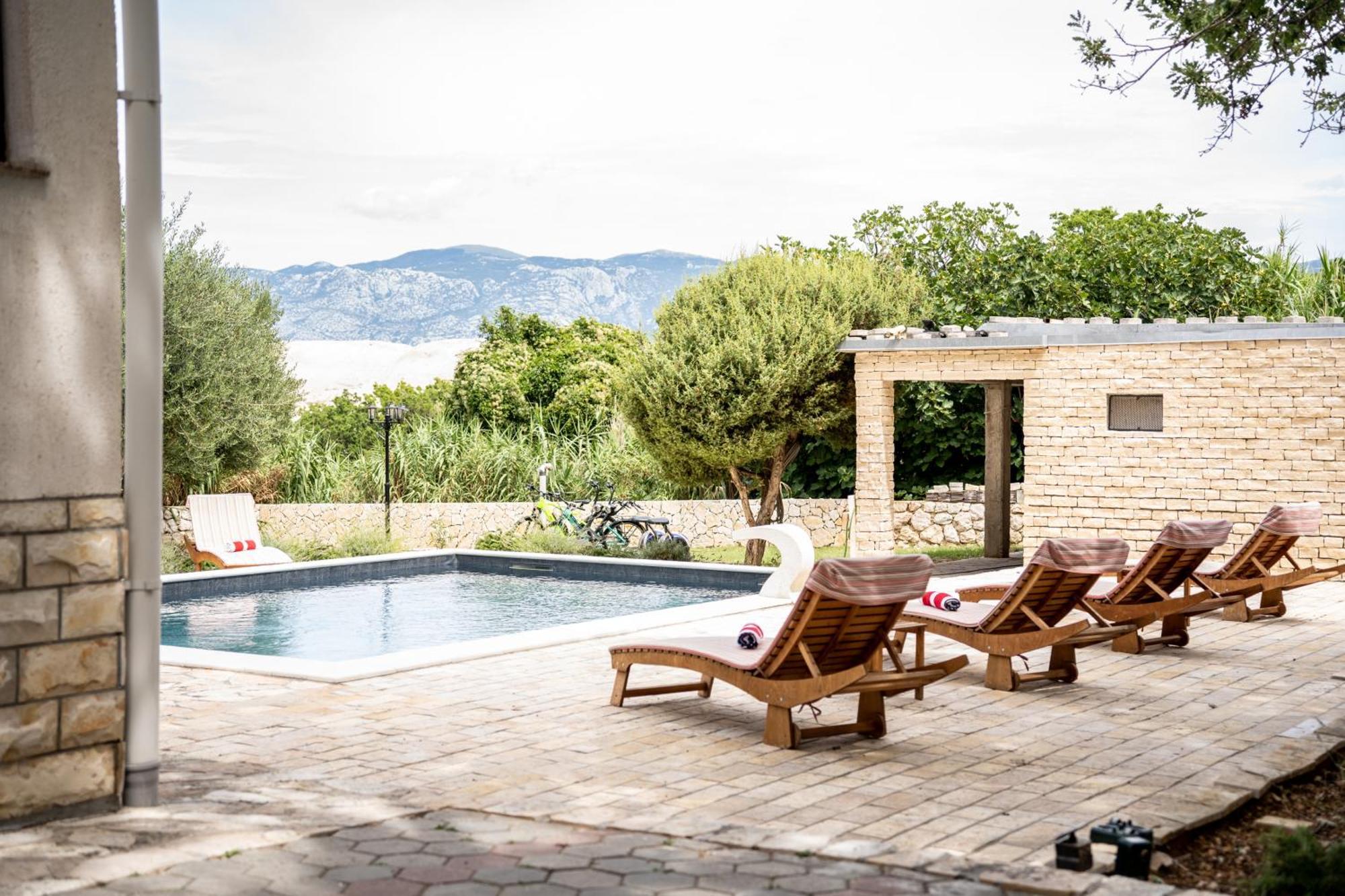 Villa Pag Dubrava Relax With Pool Bosana Екстер'єр фото