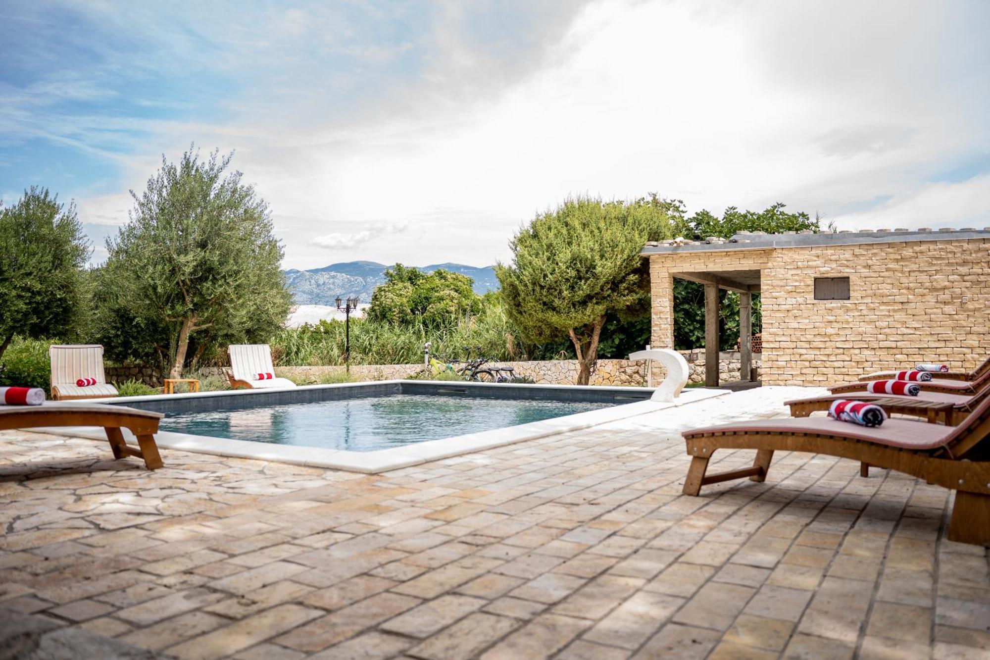 Villa Pag Dubrava Relax With Pool Bosana Екстер'єр фото